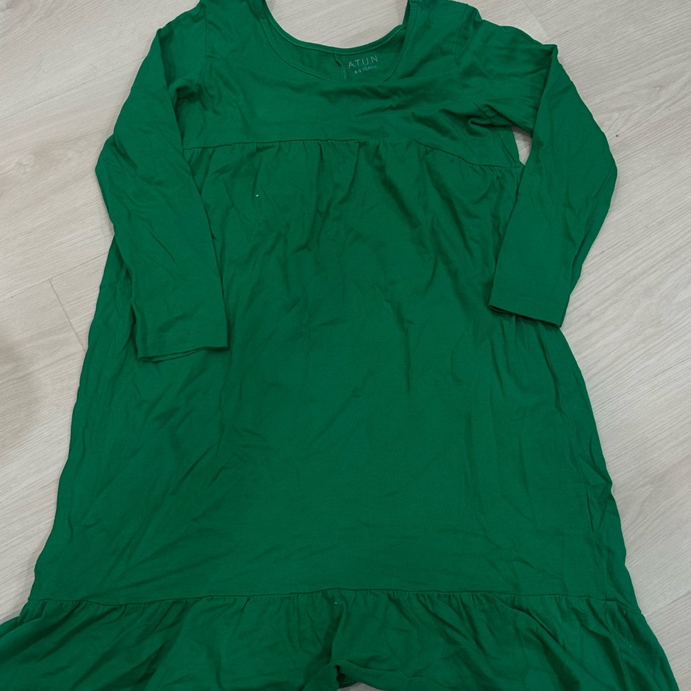 Christmas Green Long Sleeve Dress